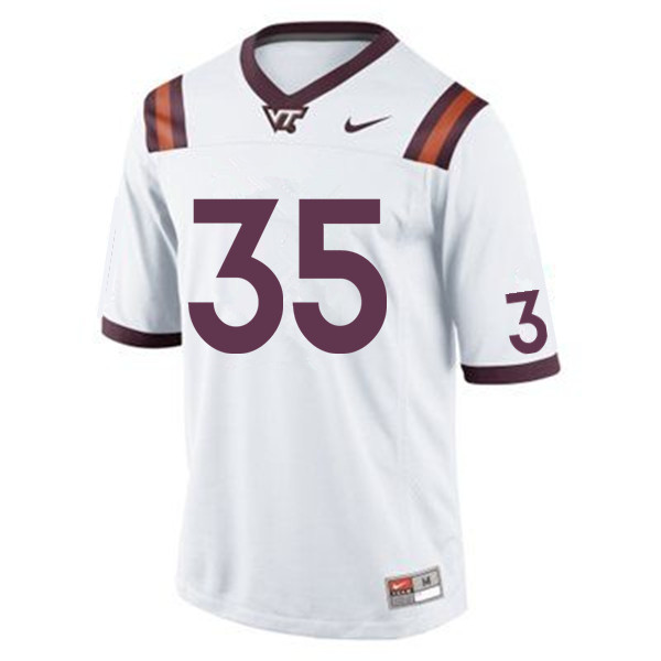 Men #35 Keshawn King Virginia Tech Hokies College Football Jerseys Sale-White - Click Image to Close